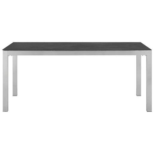 Mesa de refeição de jardim GROSSETO 180 cm 90 cm Polido Granito Preto Mesa de refeição de jardim GROSSETO 180 cm 90 cm Polido Granito Preto
