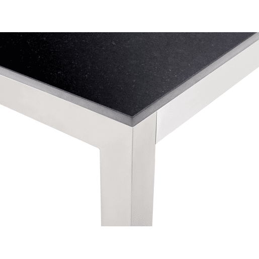 Mesa de refeição de jardim GROSSETO 180 cm 90 cm Polido Granito Preto Mesa de refeição de jardim GROSSETO 180 cm 90 cm Polido Granito Preto