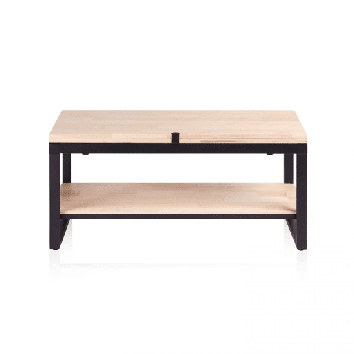 Mesa de centro extensÃvel Rens Preto - Carvalho 100 x 62 x 90 cm Mesa de centro extensÃvel Rens Preto - Carvalho 100 x 62 x 90 cm