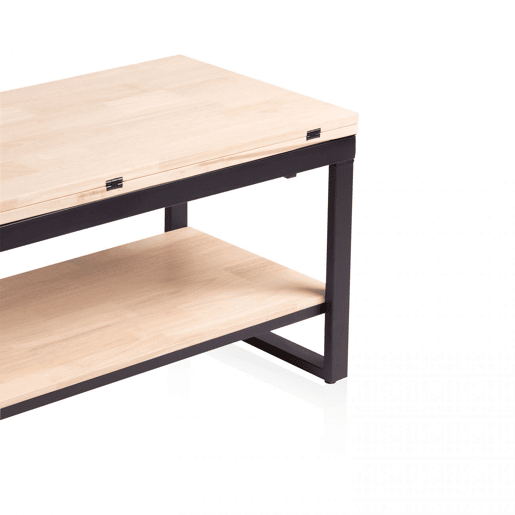 Mesa de centro extensÃvel Rens Preto - Carvalho 100 x 62 x 90 cm Mesa de centro extensÃvel Rens Preto - Carvalho 100 x 62 x 90 cm