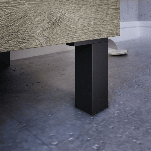 Móvel de casa de banho Athena 80 2 gavetas + espelho, duehome, Roble Alaska (ancho), Mueble: 80cm Espejo: 80cm