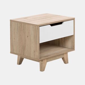 Mesa de cabeceira com gaveta SPENCER Branco