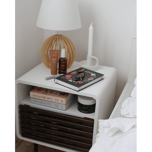 Mesa de cabeceira com gaveta RIFLE Branco
