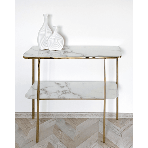 Consola CALVERT Vidro de segurança (temperado) Dourado