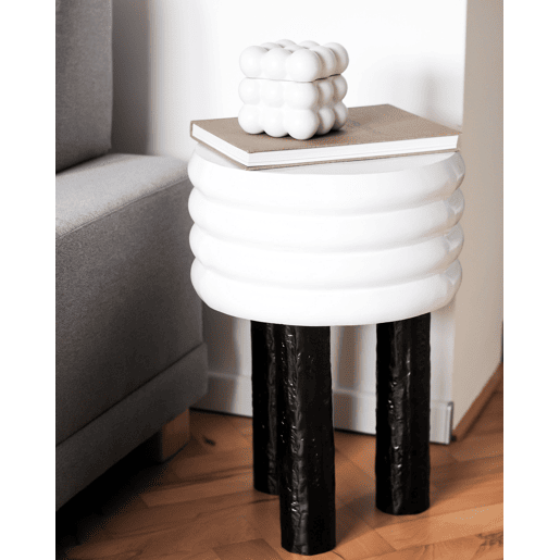 Mesa de apoio KIKIWA Metal Branco