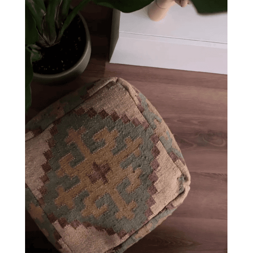 Pufe SARON Juta Multicolor 50 cm 50 cm 30 cm