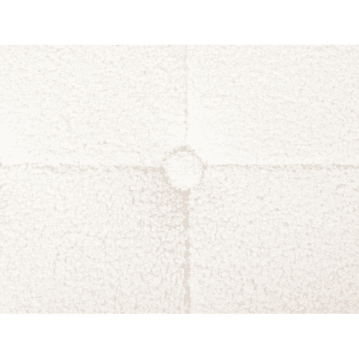 Pufe TAMPA Bouclé Branco 55 cm 55 cm 30 cm