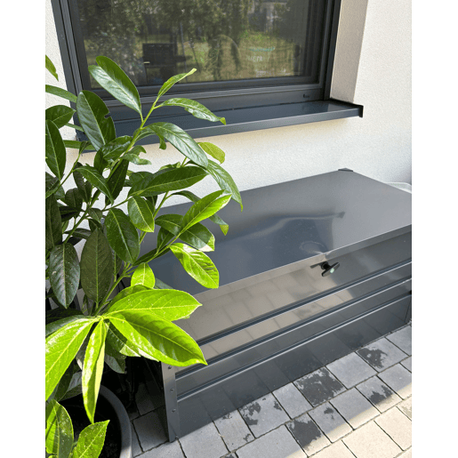 Caixa de arrumação CEBROSA Metal 132 cm 62 cm Cinzento