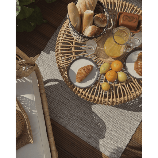 Mesa de centro RANDAZZO Rattan Castanho claro Mesa de centro RANDAZZO Rattan Castanho claro