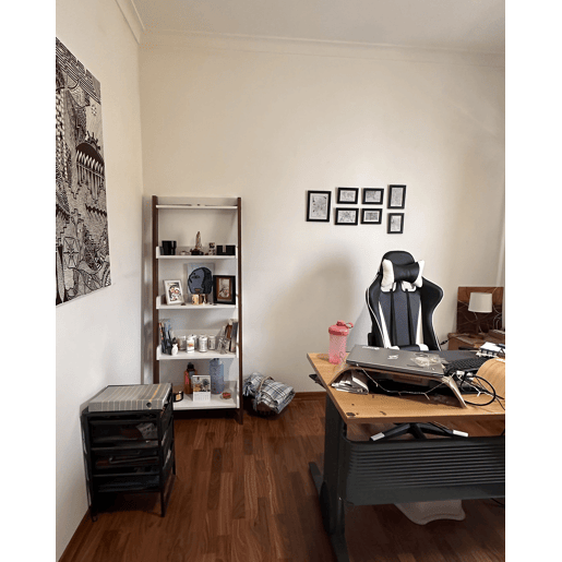 Estante com 5 prateleiras MOBILE TRIO 164 cm CastanhoBranco
