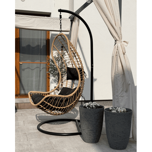 Conjunto de 2 vasos para plantas CAMIA 35 cm Cinzento