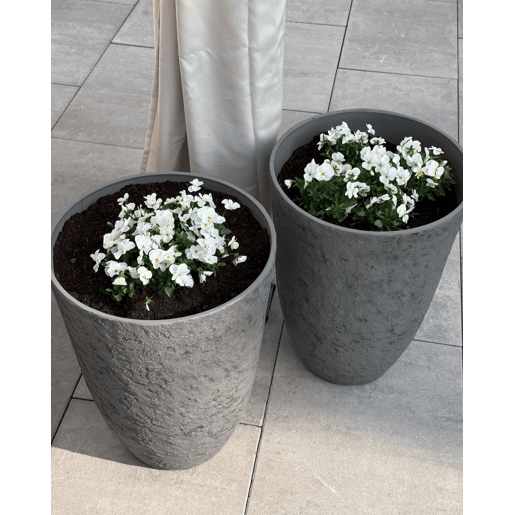Conjunto de 2 vasos para plantas CAMIA 35 cm Cinzento
