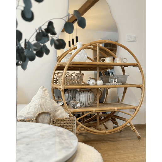 Estante com 3 prateleiras TUVALU II Rattan 109 cm Natural