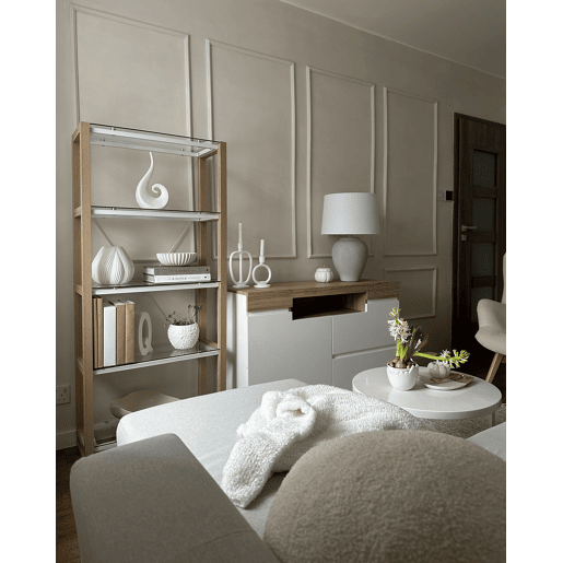 Estante com 4 prateleiras JENKS 152 cm Branco