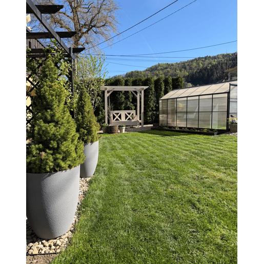 Conjunto de 2 vasos para plantas CROTON 43 cm Cinzento