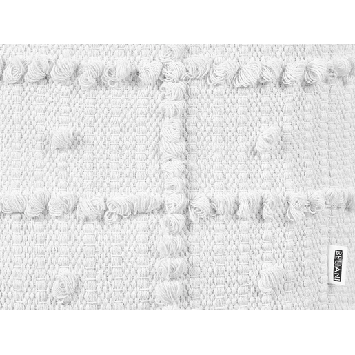 Pufe HARNAI Algodão Branco 40 cm 40 cm 40 cm Pufe HARNAI Algodão Branco 40 cm 40 cm 40 cm