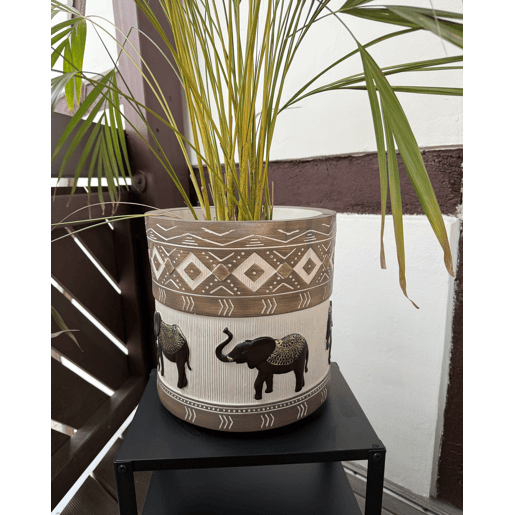 Vaso alto para plantas ACHILIO 30 cm Castanho escuro