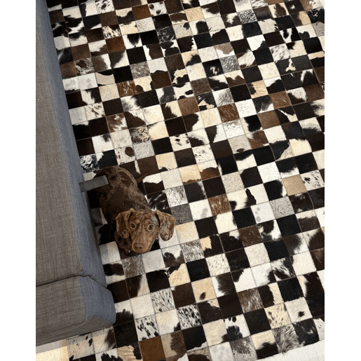 Tapete CERLI Branco 160 x 230 cm Pele