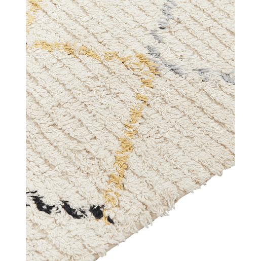 Tapete TEZPUR Creme 140 x 200 cm Algodão