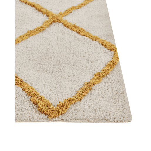 Tapete BEYLER Branco 160 x 230 cm Algodão