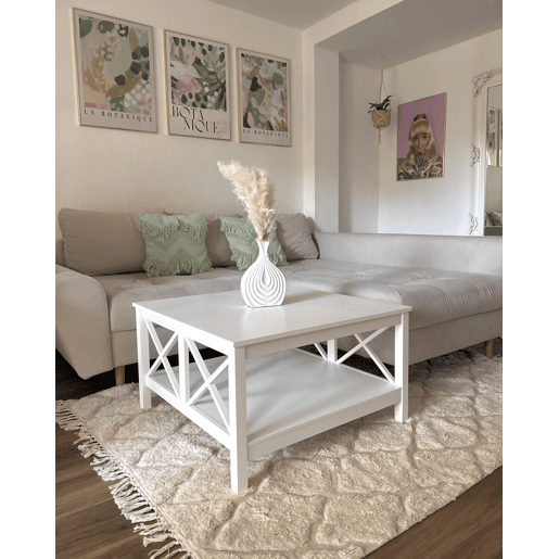 Tapete SILCHAR Creme 140 x 200 cm Algodão