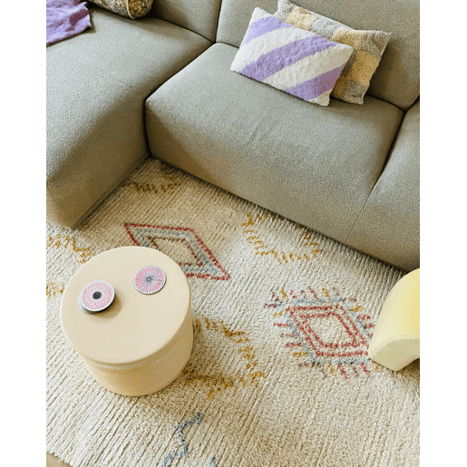 Tapete BETTIAH Creme 80 x 150 cm Algodão