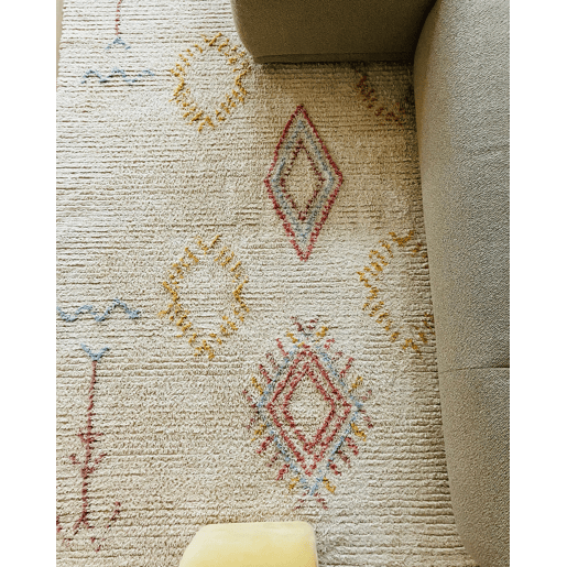 Tapete BETTIAH Creme 160 x 230 cm Algodão
