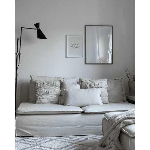 Tapete NEVSEHIR Creme 160 x 230 cm Algodão