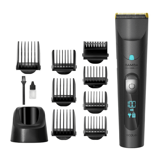 Cecotec Aparador de cabelo com bateria WET&DRY e lâminas com revestimento de titânio. Cecotec Aparador de cabelo com bateria WET&DRY e lâminas com revestimento de titânio.