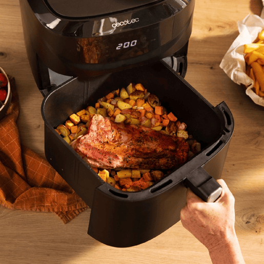 Cecotec Fritadeira dietética digital e compacta sem óleo de 7.6 L de capacidade, com tecnologia PerfectCook. Cecotec Fritadeira dietética digital e compacta sem óleo de 7.6 L de capacidade, com tecnologia PerfectCook.