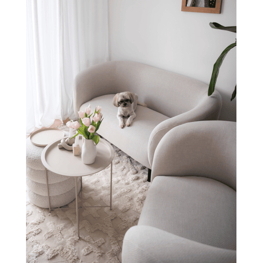 Tapete ITANAGAR Creme 160 x 230 cm Algodão