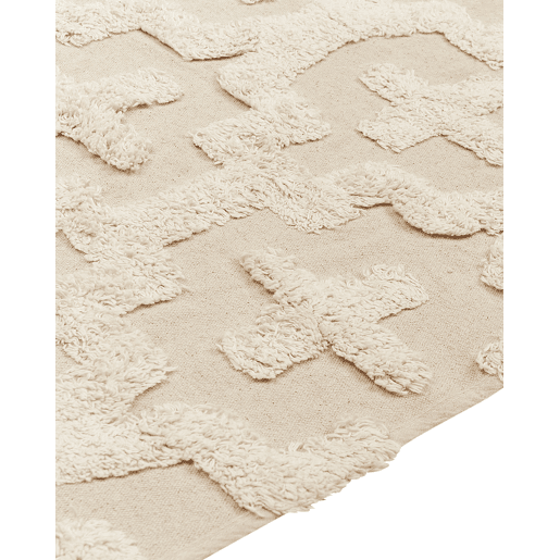 Tapete ITANAGAR Creme 140 x 200 cm Algodão Tapete ITANAGAR Creme 140 x 200 cm Algodão