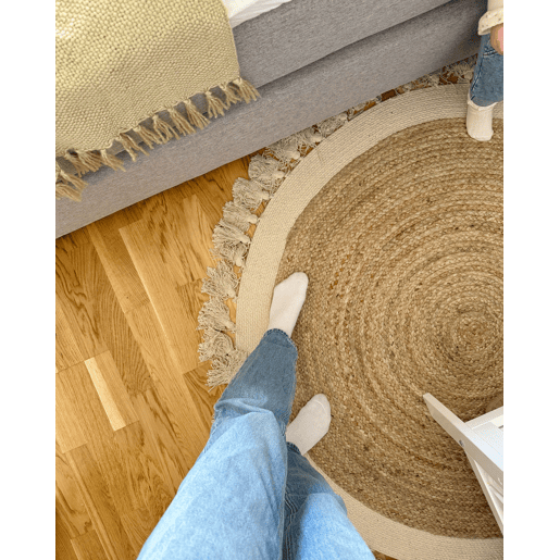 Tapete SAMSUN Creme ø 120 cm Juta