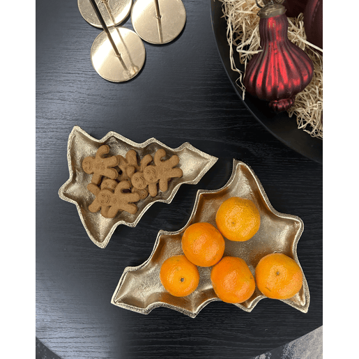 Conjunto de 2 despesa bolsos Árvore de Natal DURIAN Metal Dourado