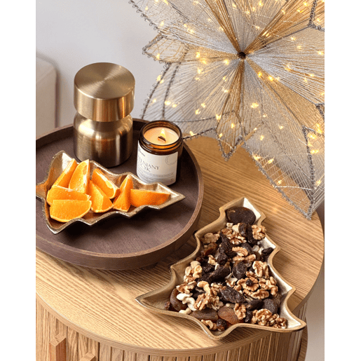 Conjunto de 2 despesa bolsos Árvore de Natal DURIAN Metal Dourado