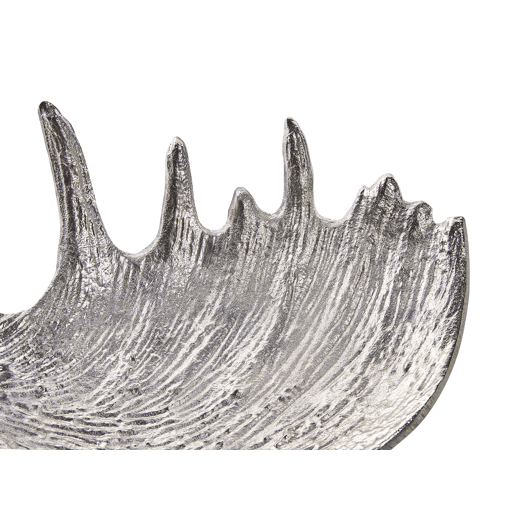 Prato decorativo Chifre de alce CARTHAGE Metal Prateado