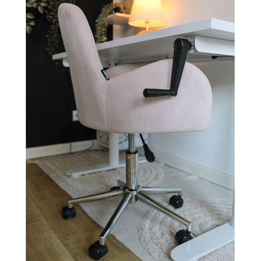Cadeira de escritório PRIDDY Veludo Rosa Cadeira de escritório PRIDDY Veludo Rosa