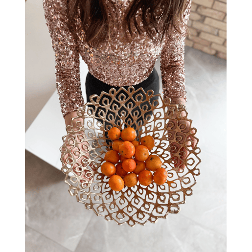 Conjunto de 2 taças decorativas GROGOL Metal Dourado