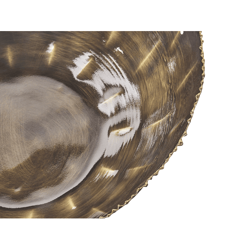 Set of 3 Decorative Bowls PINANG Metal Latão