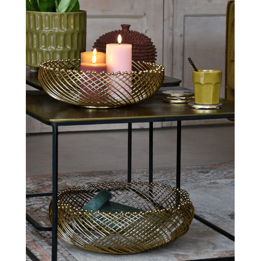 Conjunto de 2 taças decorativas BALIUNG Metal Dourado