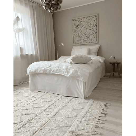 Tapete DIDIM Creme 140 x 200 cm Algodão