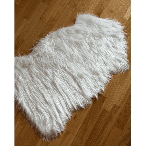 Tapete de pelo sintético MUNGO Branco 53 x 88 cm Tapete de pelo sintético MUNGO Branco 53 x 88 cm