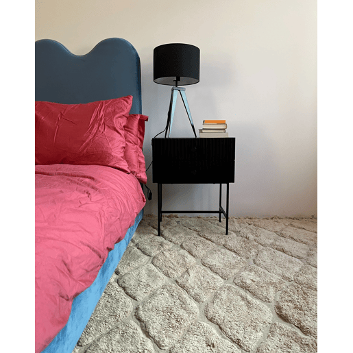 Tapete SANLIURFA Cor de areia 80 x 150 cm Algodão
