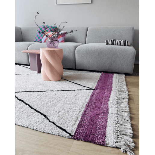 Tapete AFSAR Creme claro 140 x 200 cm Algodão
