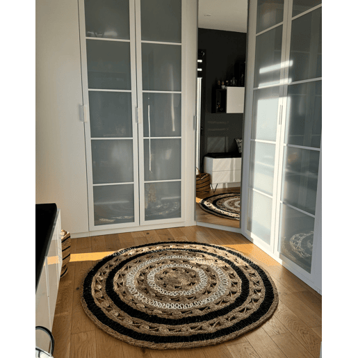 Tapete GOYNE Creme ø 140 cm Juta