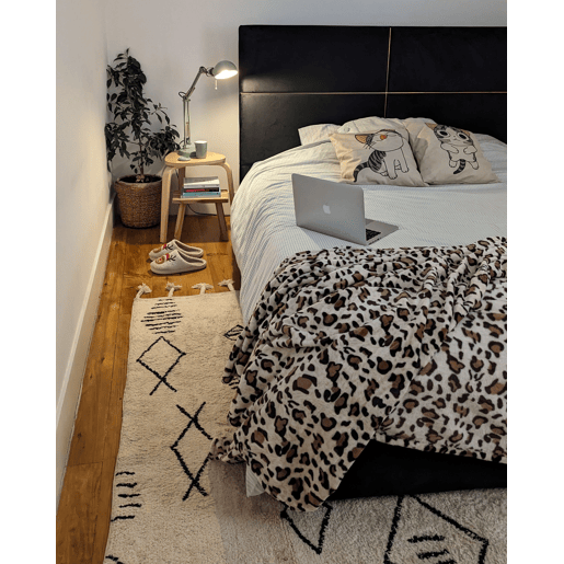 Tapete KEBIR Branco creme 140 x 200 cm Algodão