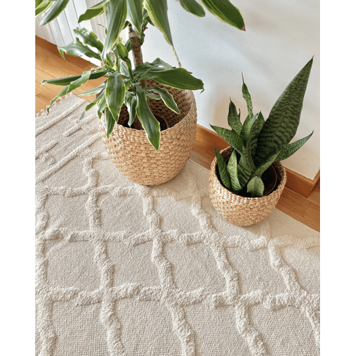 Tapete TOZLU Creme 80 x 230 cm Algodão