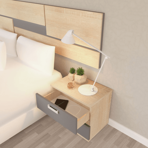 Quarto Ataneq Pure 5C Cambria - Grafite x x cm Quarto Ataneq Pure 5C Cambria - Grafite x x cm