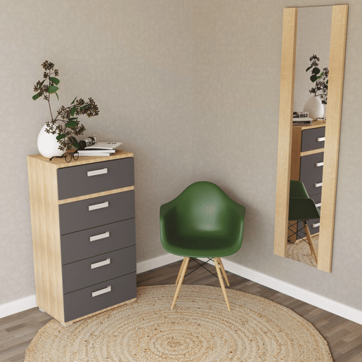 Quarto Ataneq Pure 5C Cambria - Grafite x x cm Quarto Ataneq Pure 5C Cambria - Grafite x x cm