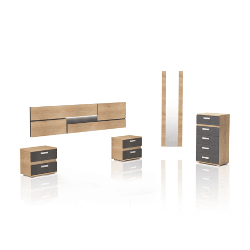 Quarto Ataneq Pure 5C Cambria - Grafite x x cm Quarto Ataneq Pure 5C Cambria - Grafite x x cm